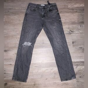 (Bin 7) Zara, straight leg ripped jeans, Size USA 10, Mex 32 Eur 42